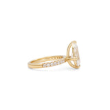 Side view of Noble Ring Pear Lab Diamond 2.85ct by Goldpoint Jewelry