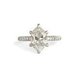 Noble Ring Hexagon Cut Lab Diamond 2.53ct