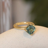 Noble Ring Emerald Cut Sapphire 3.58ct