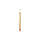 Side view of Match Charm / Round Ruby by Oxbow Designs