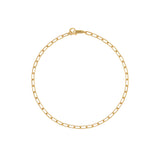 Front view of Flat Paperclip Bracelet by Goldpoint Jewelry