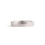 Front view of Flat Band 4mm in Platinum