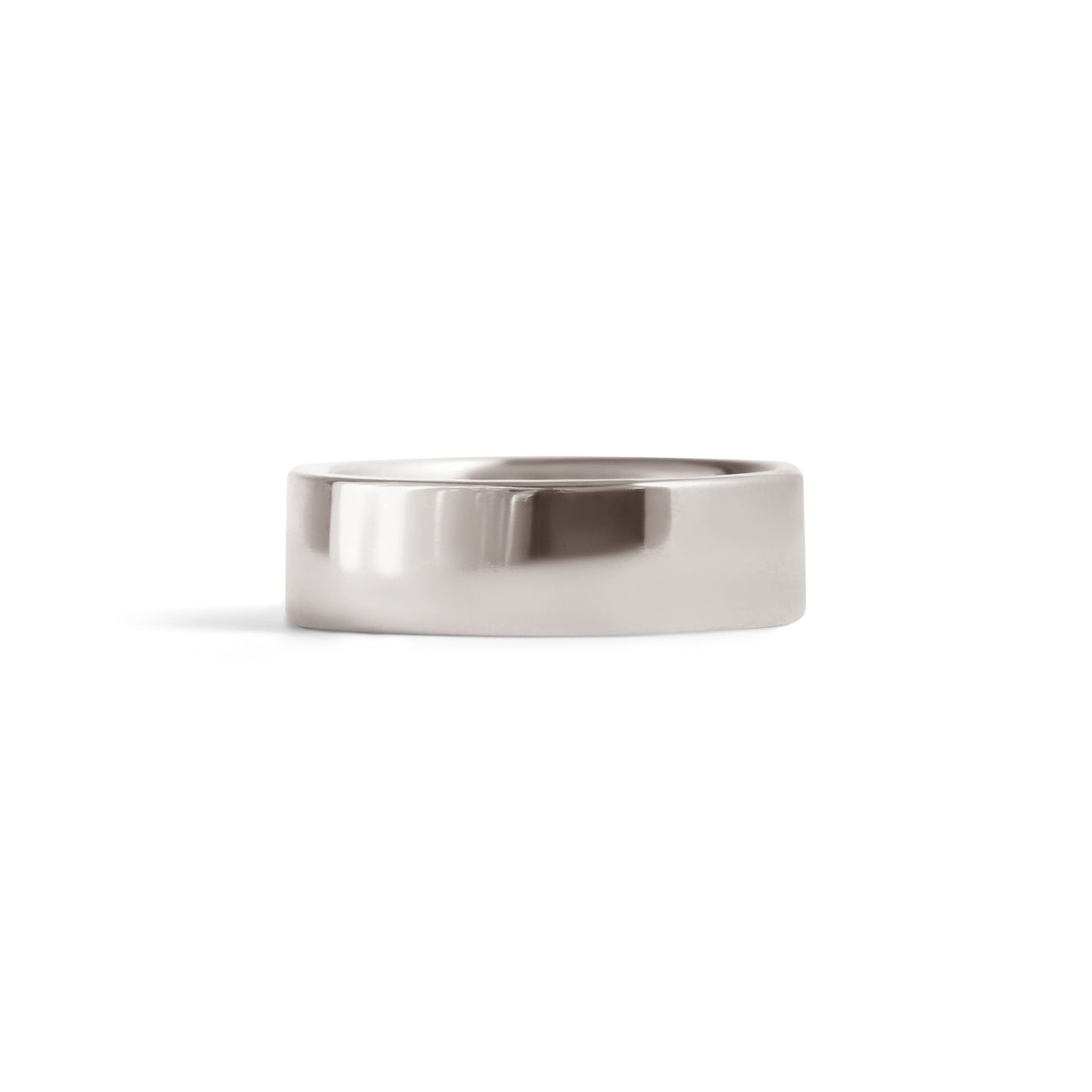 Front view of Flat Band / 6mm in Platinum