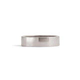 Front view of Flat Band 5mm in Platinum