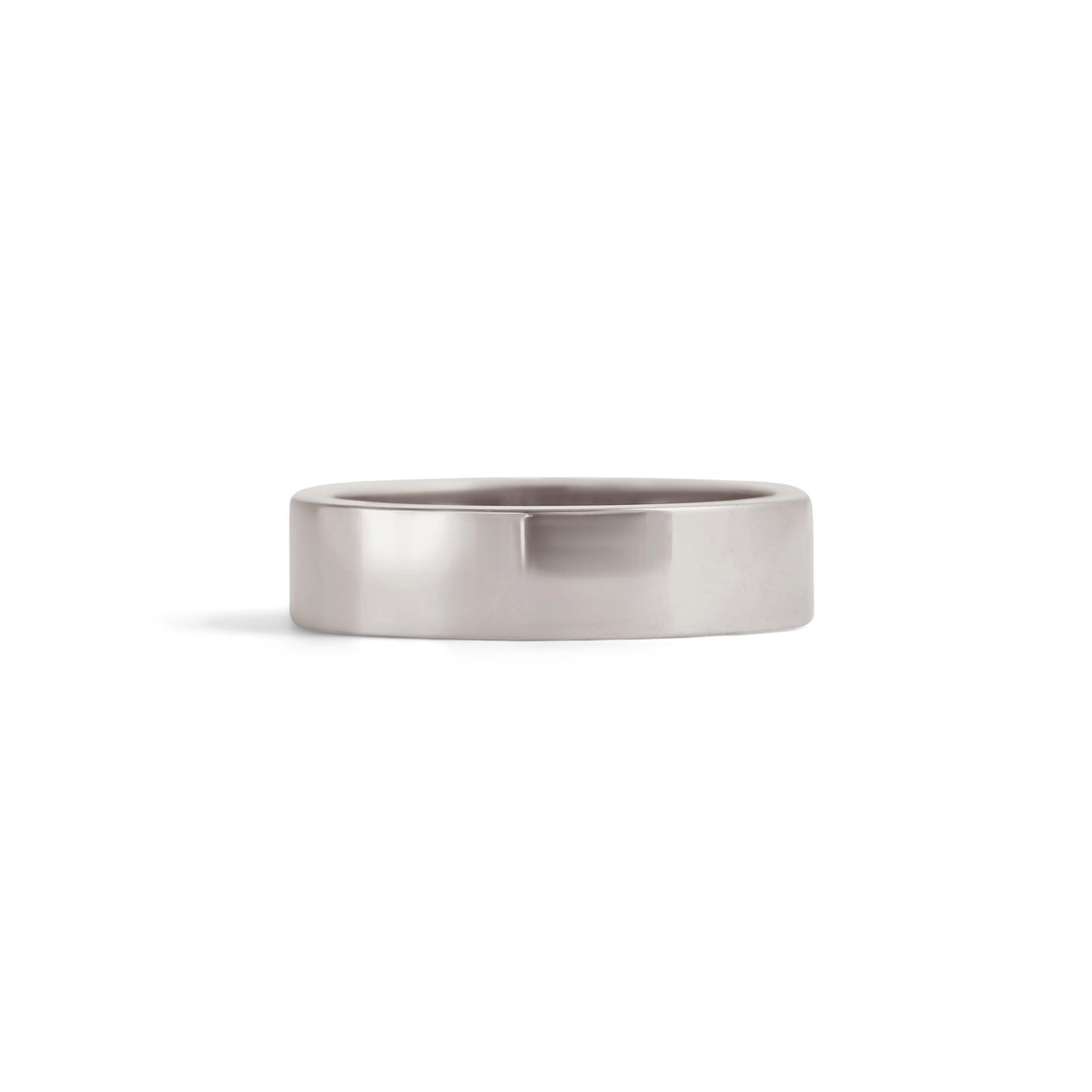 Front view of Flat Band / 5mm in Platinum