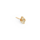 Angled side view of Points Earring / Lab Diamond by Goldpoint Jewelry