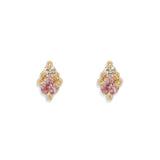 Side view of Points Earring / Ruby & Diamond