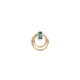 Ripple Earring / Baguette Sapphire by Goldpoint
