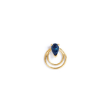Ripple Earring / Pear Sapphire by Goldpoint