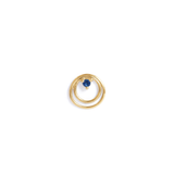 Ripple Earring / Round Sapphire by Goldpoint
