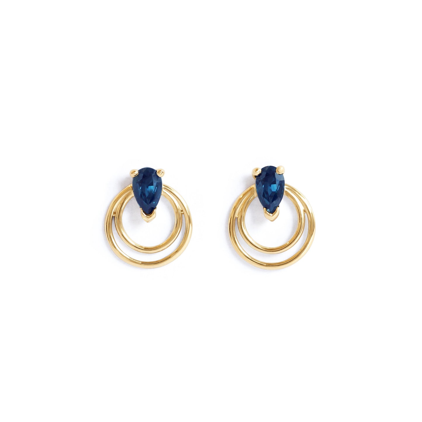 Ripple Earring Pear Sapphire Goldpoint Jewelry GP BK LLC