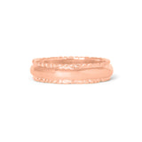 Front view of Ruins Dome Band in 14k rose gold by Goldpoint Jewelry