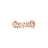 Front view of Ruins Band Medium Flush Round Lab Diamonds in 18k Rose Gold by Goldpoint Jewelry