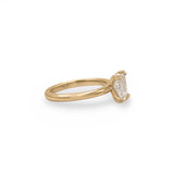 Angled side view of Calyer Ring Radiant Lab Diamond 1ct by Goldpoint Jewelry