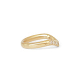 Ellipse Band Deep Curve Pave / Round Lab Diamonds / in Yellow Gold
