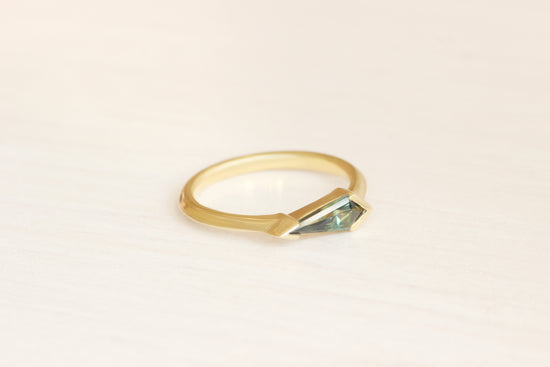 Sideways Ring / Kite Bicolor Sapphire .62ct