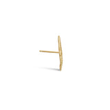 Side angled view of a singular Spine Studs piece by Erin Cuff
