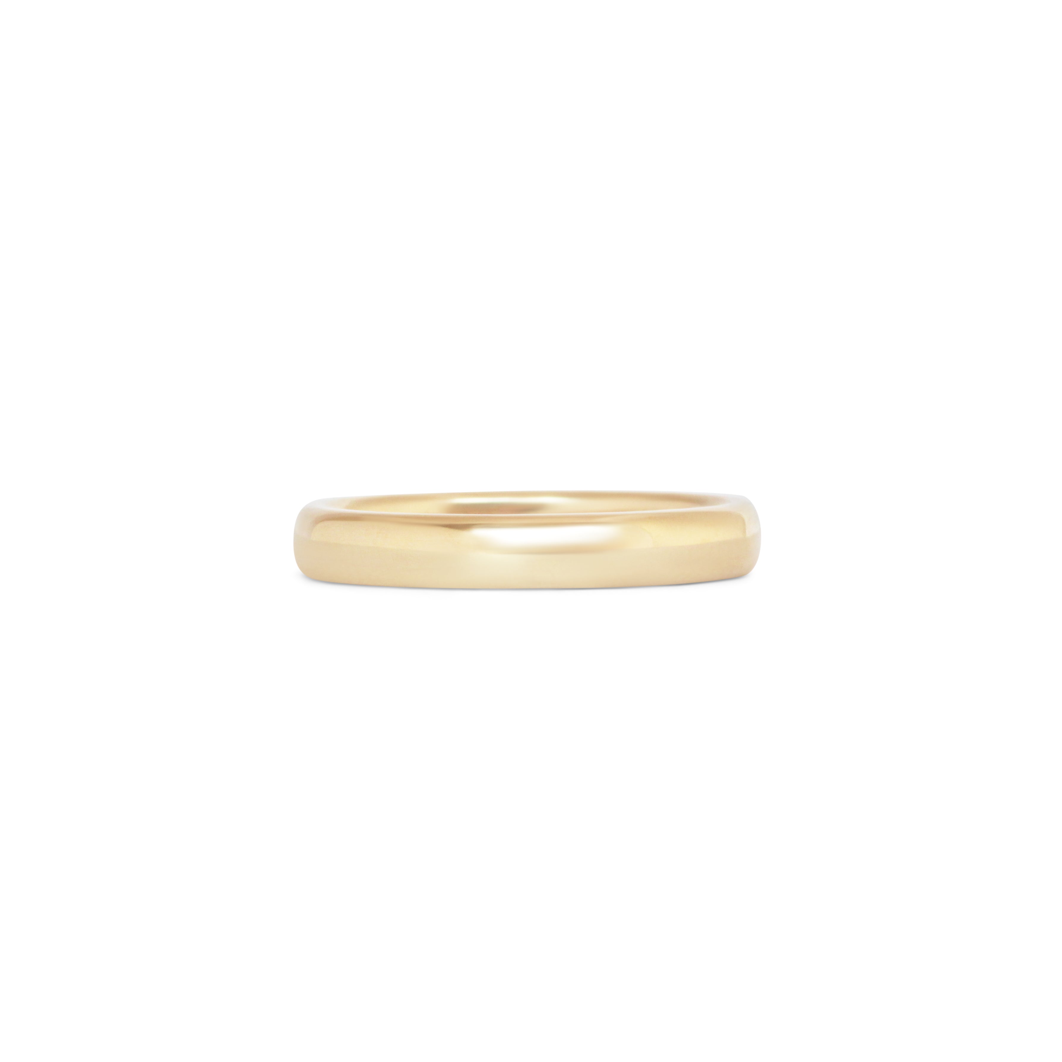 Dome Band 3mm in Yellow Gold