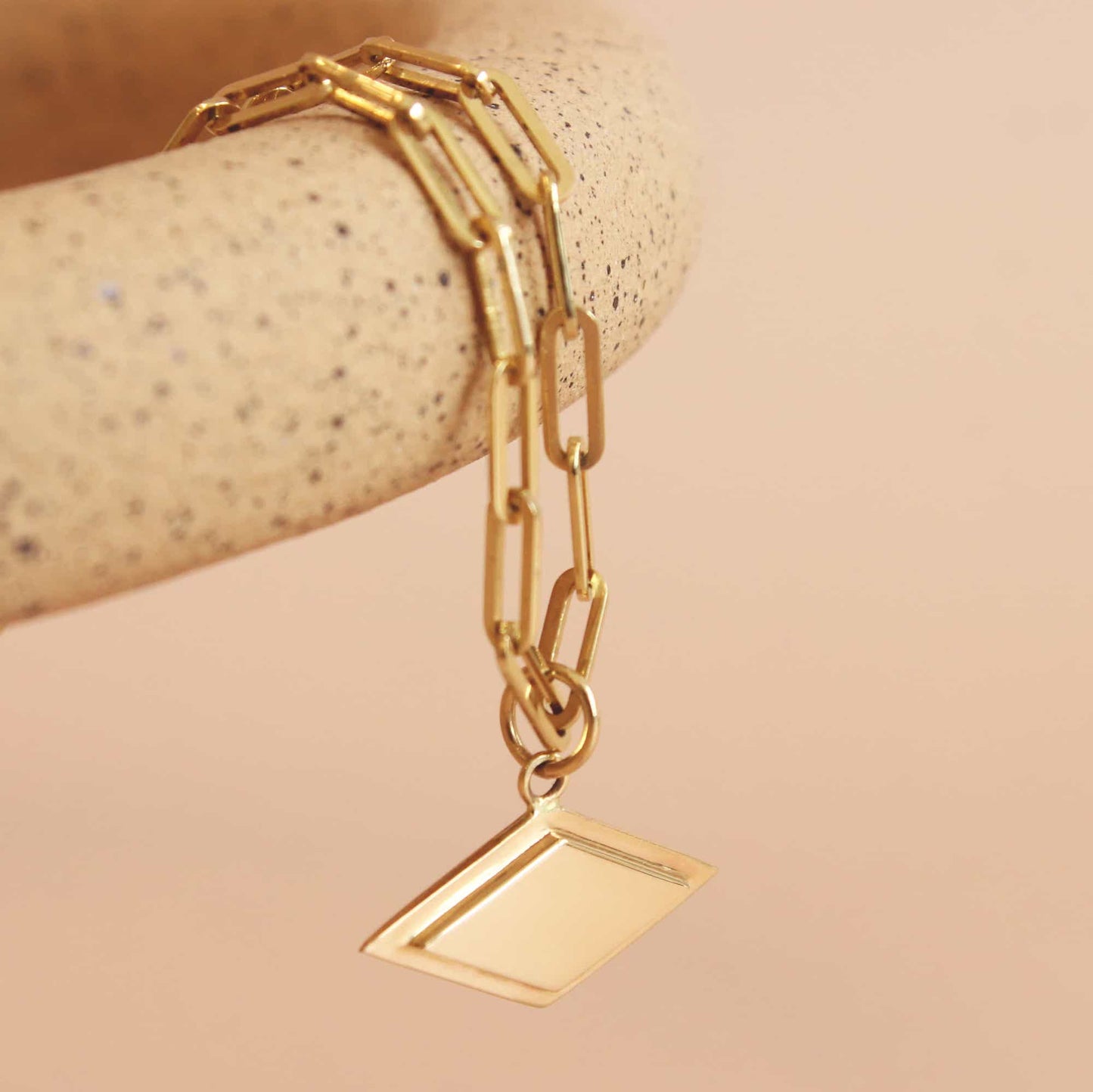 Step Frame Charm / Diamond by Goldpoint