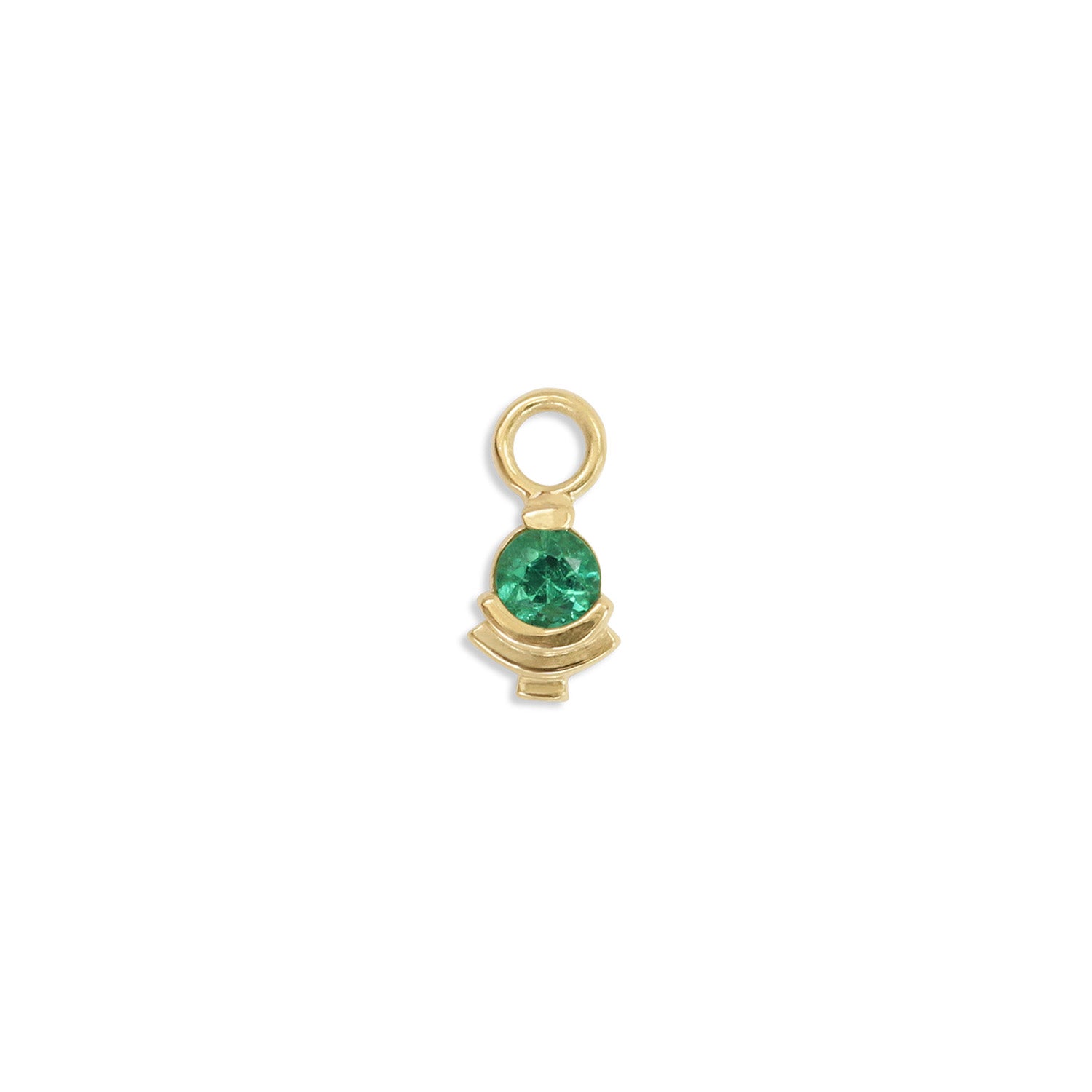 Front view of Step Mazunte Charm / Emerald