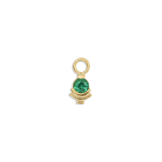 Front view of Step Mazunte Charm / Emerald