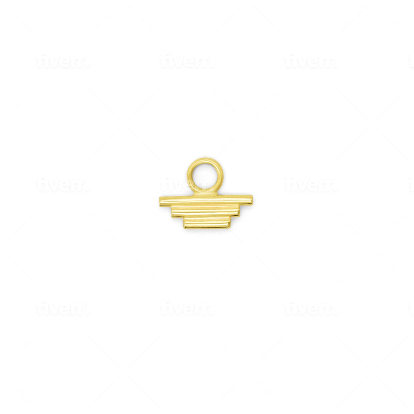 Step Pyramid Charm by Goldpoint