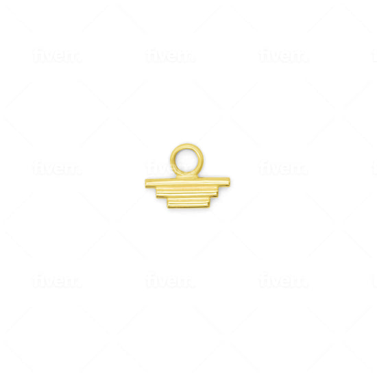 Step Pyramid Charm by Goldpoint