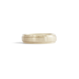 Front view of Cornice Band Wide Flat in 18k White Gold