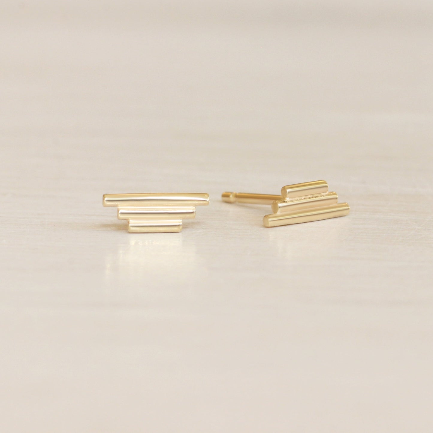Step Pyramid Earring by Goldpoint