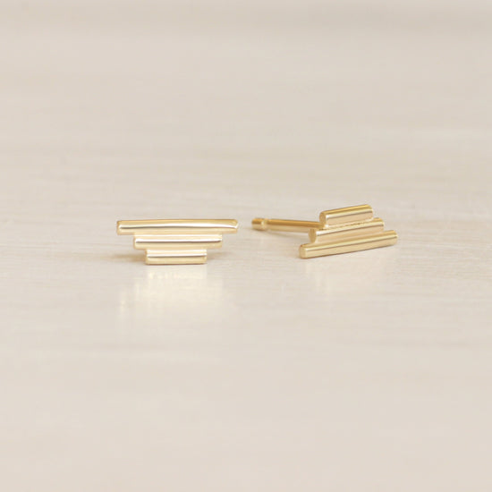 Step Pyramid Earring by Goldpoint