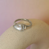 Lifestyle angled view of Kent Ring Pear Lab Diamond 0.62ct by Goldpoint