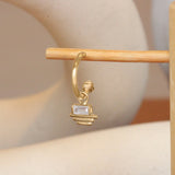 Step Pyramid Charm / Lab Baguette Diamond