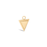 Angled side view of Step Frame Charm / Triangle by Goldpoint Jewelry