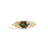 Front view of Kent Ring Hexagon Sapphire 1.63ct by Goldpoint