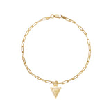 Step Frame Triangle Bracelet / Paperclip Chain