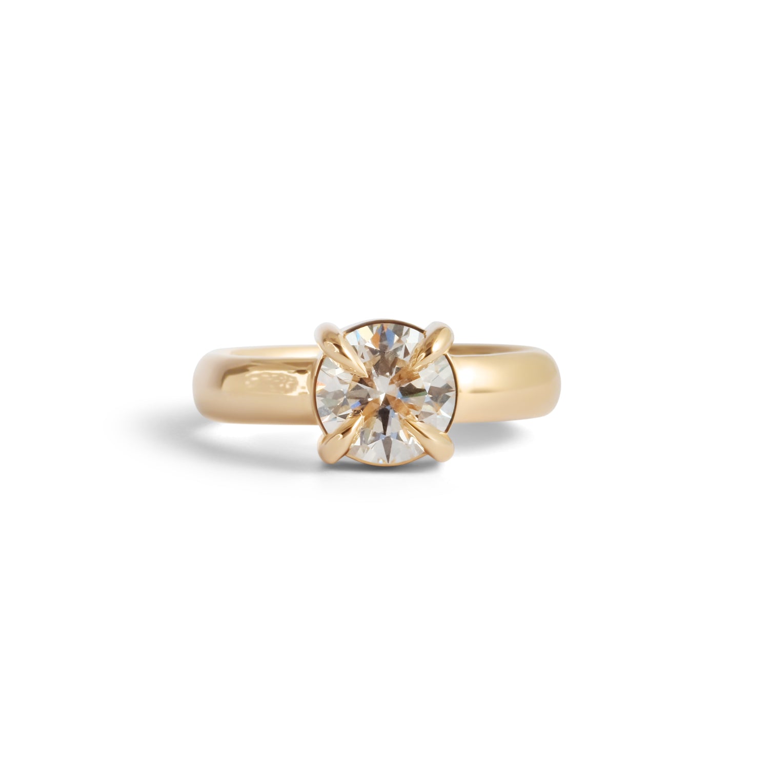 Front view of Sutton Ring Round Lab Diamond 2.12ct by Goldpoint