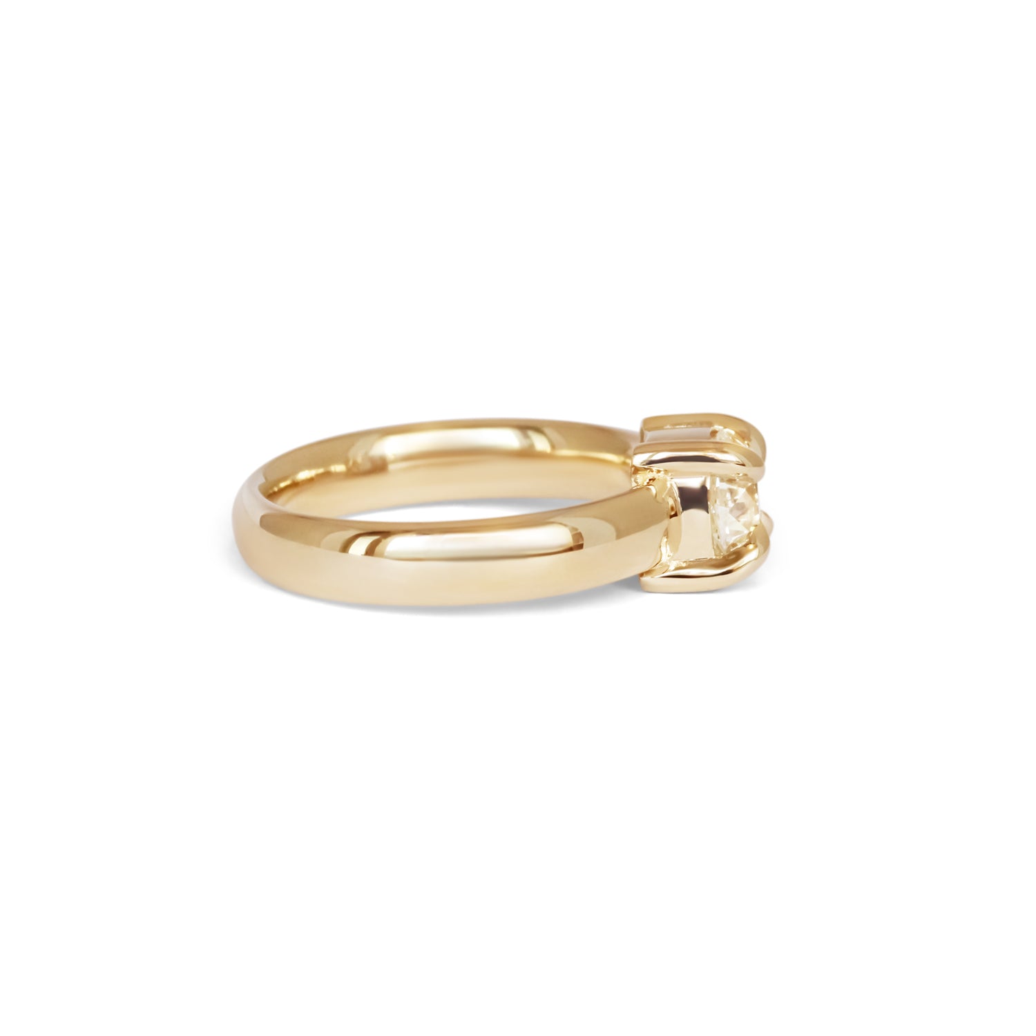 Side view of Sutton Ring Old Mine Natural Diamond 1.32ct by Goldpoint