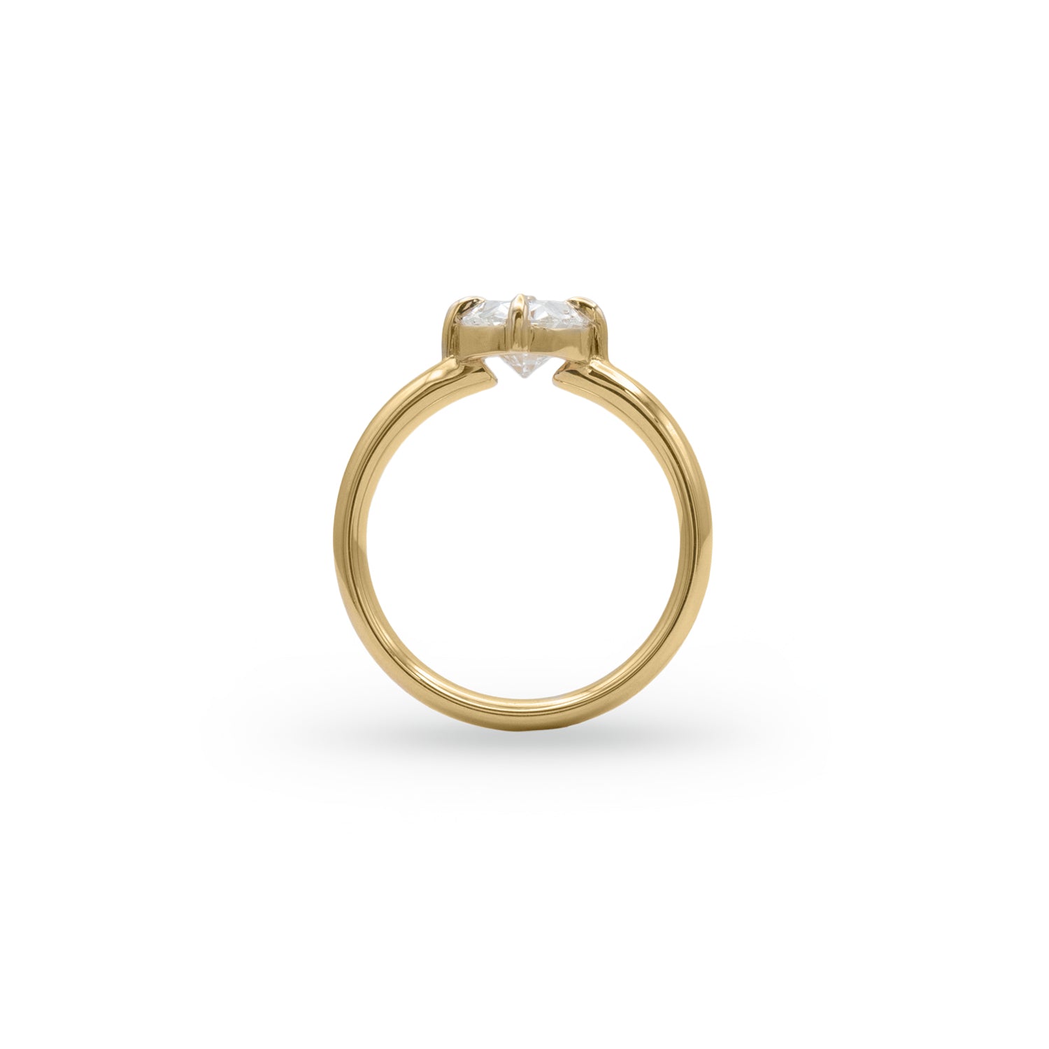 Side profile view of Sutton Ring / Oval Lab Diamond 2.04ct by Goldpoint Jewelry