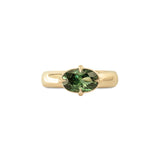 Front view of Sutton Ring Oval Sapphire 1.73ct by Goldpoint Jewelry
