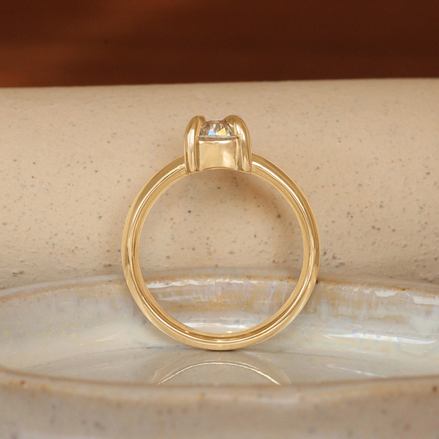 Lifestyle side profile view of Sutton Ring Old Mine Natural Diamond 1.32ct by Goldpoint