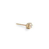 Side angled view of Talon Earring Medium / Lab Grown Diamond by Goldpoint Jewelry