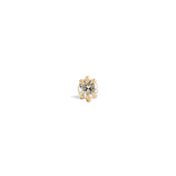 Front view of Talon Earring Single / 5mm Old Lab Grown Diamond by Goldpoint Jewelry