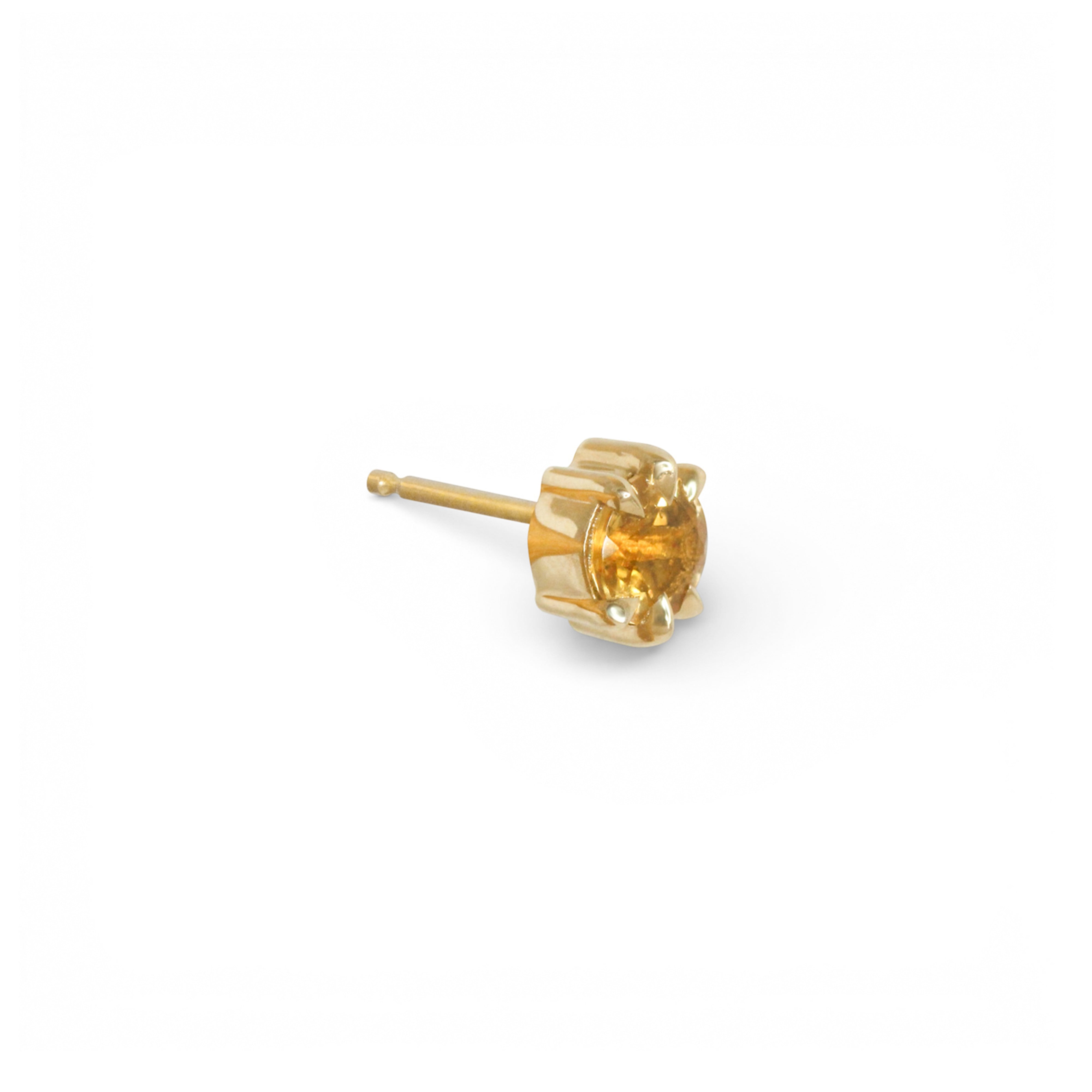 Talon earring citrine 4mm side view