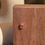 Talon Earring Round Ruby 4mm