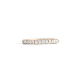 Front view of Dome Band Thick 2mm / Pave Round Natural Diamonds in 14k White Gold