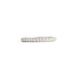 Dome Band Thick 2mm / Pave Round Lab Diamonds / in Platinum