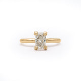 Front view of Calyer Ring Radiant Lab Diamond 1ct by Goldpoint Jewelry