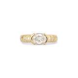 Front view of Dobbins Ring Oval Lab Diamond 1.01ct by Goldpoint Jewelry