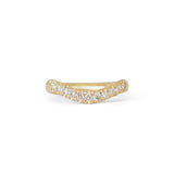 Ellipse Band Deep Curve Pave / Round Lab Diamonds / in Yellow Gold