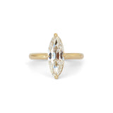 Front view of Noble Ring Moval Lab Diamond 2.24ct by Goldpoint Jewelry